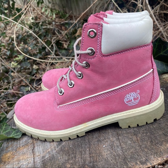pink timberland work boots